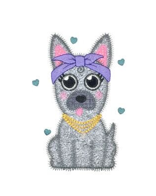 GO! Sassy Pup Embroidery by V-Stitch Designs