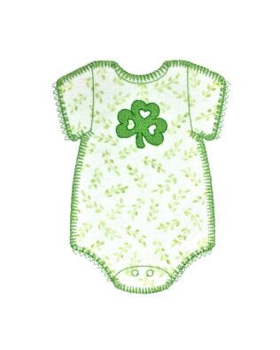 GO! Shamrock Onesie Embroidery by V-Stitch Designs