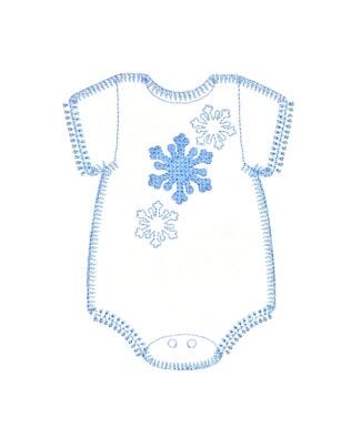 GO! Snowflake Onesie Embroidery by V-Stitch Designs