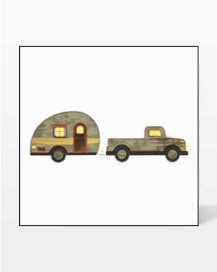 GO! Truck and Camper Embroidery by V-Stitch Designs