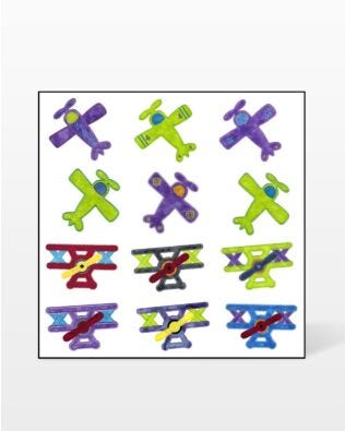 GO! Airplanes Embroidery Designs by V-Stitch Designs