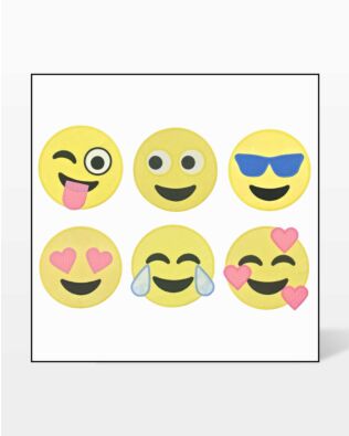 GO! Emojis Embroidery by V-Stitch Designs