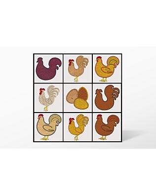 GO! Folk Art Fowl Embroidery Designs by V-Stitch Designs
