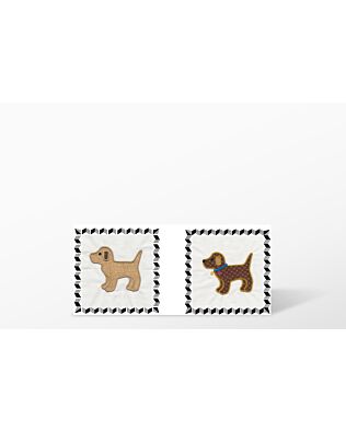 GO! Gingham Dog Embroidery Design by V-Stitch Designs