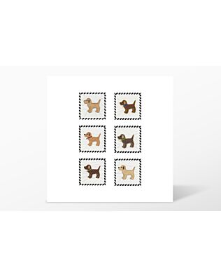 GO! Gingham Dog Embroidery Design by V-Stitch Designs