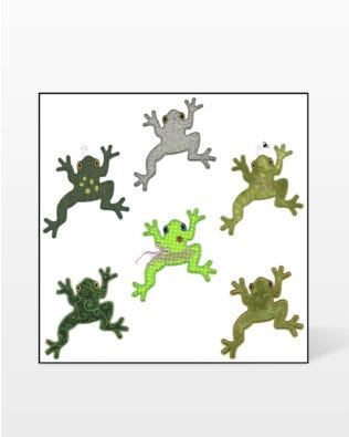 GO! Leaping Frogs 2 Embroidery Designs by V-Stitch Designs