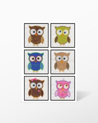 GO! Hoot Hoot Hooray! Wall Hanging Pattern (PQ10507) - made with GO! Owl Embroidery by V-Stitch Designs (VQ-OLE) - Sold Separately