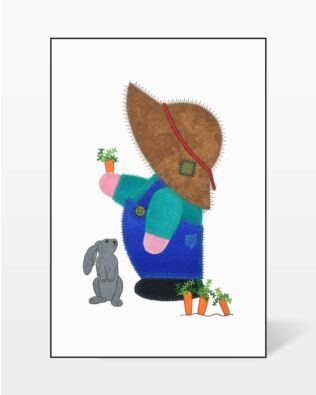 GO! Overall Sam Easter Embroidery by V-Stitch Designs