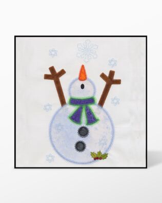 GO! Snowman Single #1 Embroidery by V-Stitch Designs (VQ-SMS1)