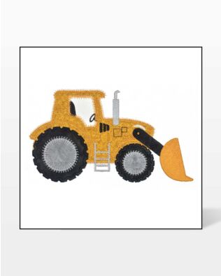 GO! Tractor Single 1 Embroidery by V-Stitch Designs