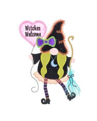 GO! Witches Welcome Gnome Embroidery by V-Stitch Designs