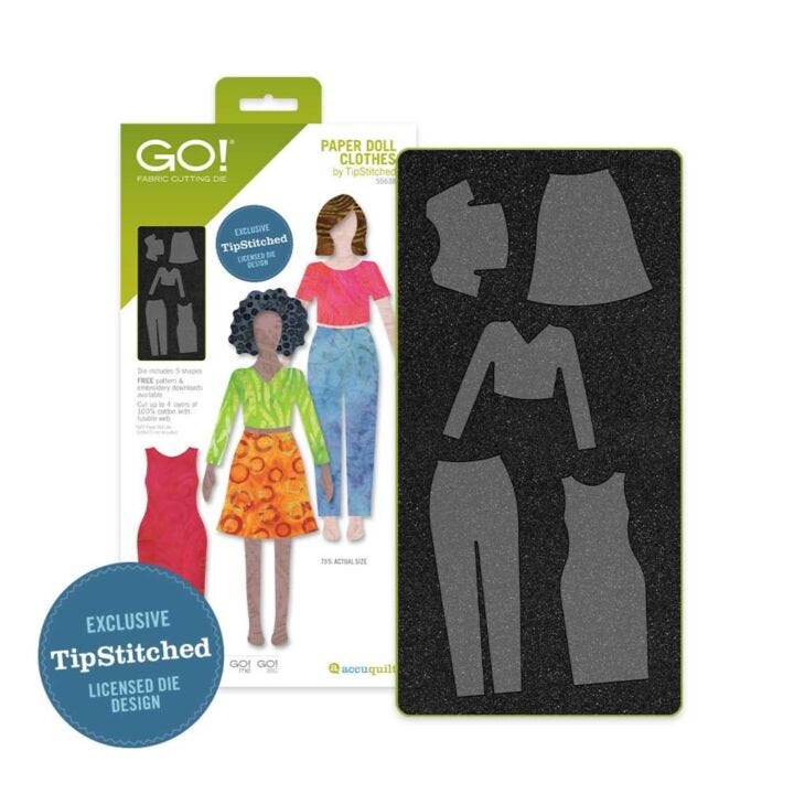 GO Paper Doll Clothes Die by TIpStitched AccuQuilt