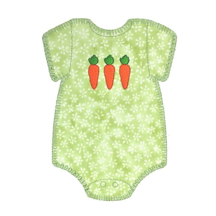 GO! Carrot Onesie Embroidery by V-Stitch Designs