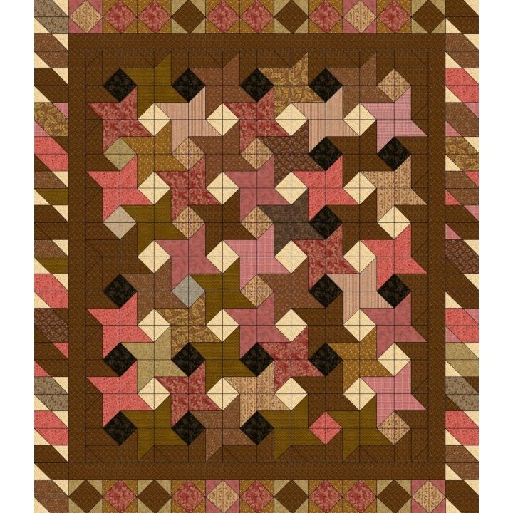 ★TOUT Y EST★ CRINKLE TRIANGLE QUILTING POCKET D SILVER FM original quilt designs - Stash Bandit