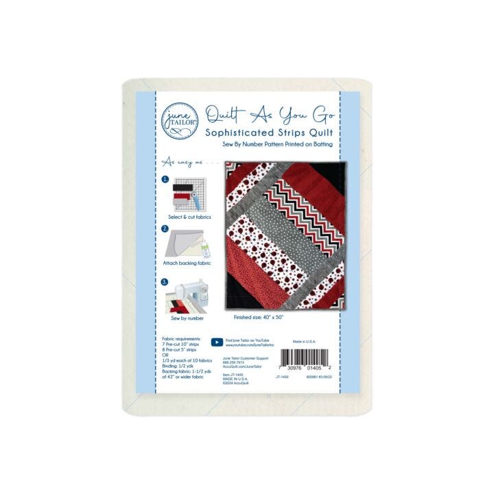 Sophisticated Strips Lap Quilt-As-You-Go Kit