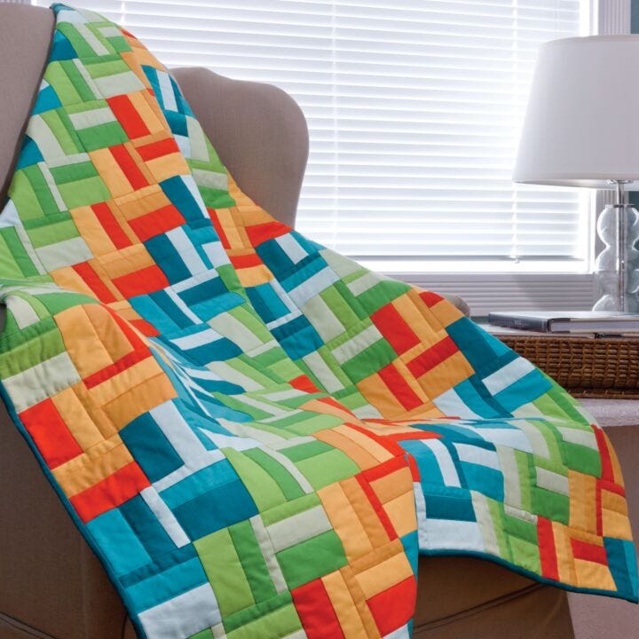 go-scrappy-rail-fence-quilt-accuquilt for Free Printable Rail Fence Quilt Pattern GO! Scrappy Rail Fence Quilt - AccuQuilt for Free Printable Rail Fence Quilt Pattern