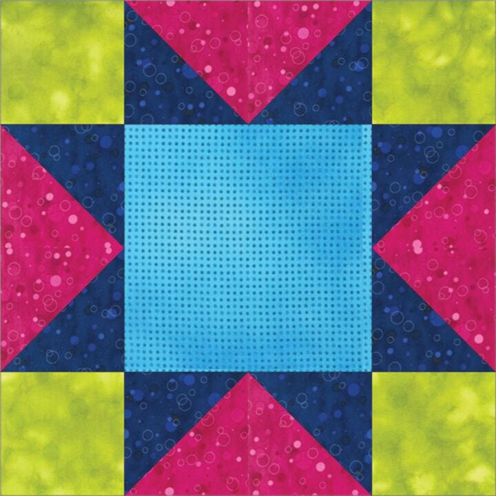 オールド　アダーチGleatest Plaueキュー？ GO! Sawtooth Star Block Pattern - AccuQuilt