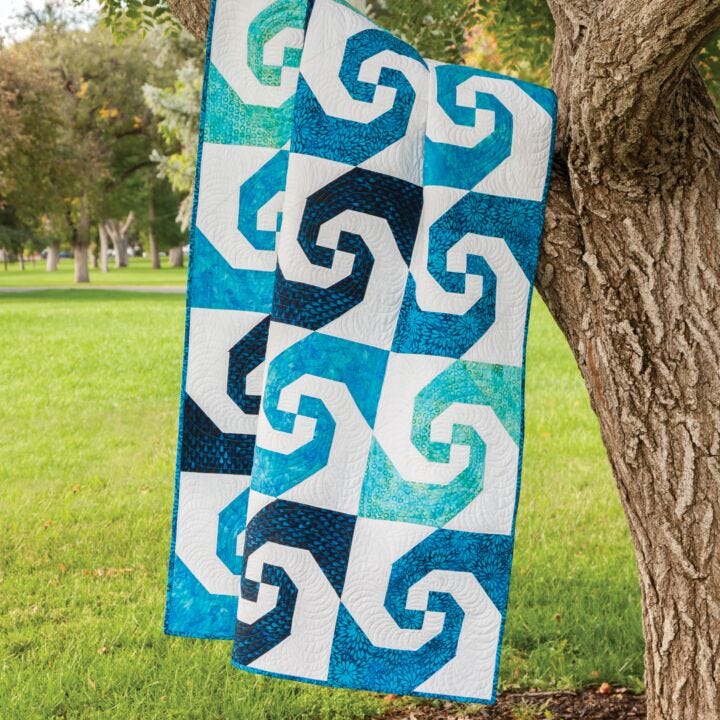 新品★Peak PatchworkQuiltedNORAGICoat GO! Swirling Snail's Trail Quilt Pattern - AccuQuilt