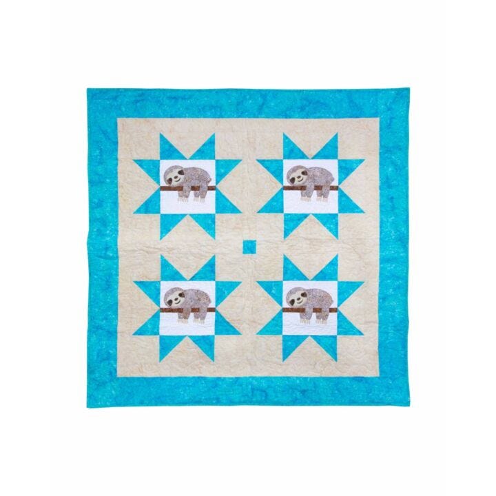 GO Baby Sloths Throw Quilt Pattern AccuQuilt
