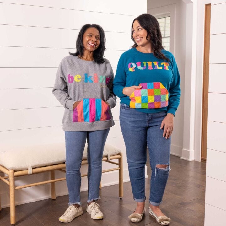 GO! Scrappy Applique Sweatshirts Pattern - AccuQuilt