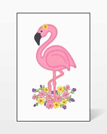 GO! Flowery Flamingo Embroidery by V-Stitch Designs