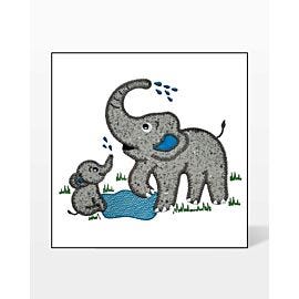 GO! Elephants Embroidery Design by Creative Appliques