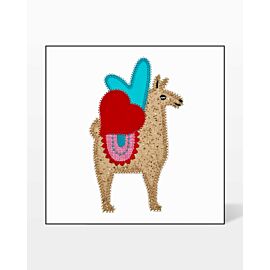 GO! Llama Valentine Embroidery Design by Creative Appliques
