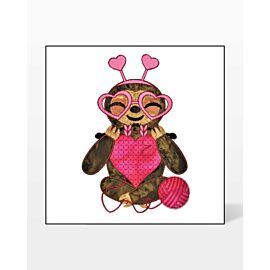GO! I Love Knitting Sloth Embroidery Specialty Designs