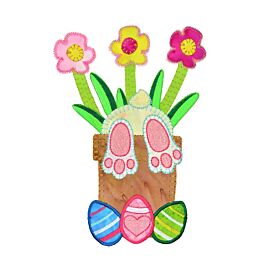 GO! Bunny in Flower Pot Embroidery Specialty Designs