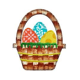 GO! Basket Eggs Embroidery Design by Creative Appliques