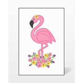 GO! Flowery Flamingo Embroidery by V-Stitch Designs