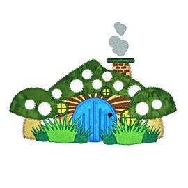 GO! Hobbit Mushroom House by Janine Lecour Embroidery Specialty Designs