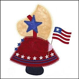 GO! Patriotic Sunbonnet Sue Embroidery Design by V-Stitch Designs