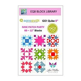 EQ8 Block Library - AccuQuilt 8" Qube Nine Patch Party by Lori Miller Designs