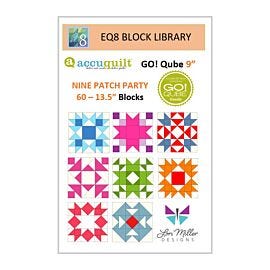 EQ8 Block Library - AccuQuilt 9" Qube Nine Patch Party by Lori Miller Designs