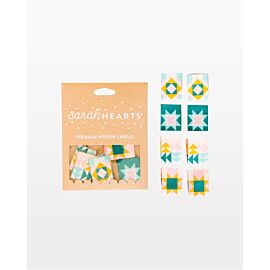 Sarah Hearts Quilt Block Multipack- Woven Sewing Clothing Label Tags