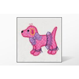 GO! Gingham Dog Single #2 Embroidery Designs by V-Stitch Designs