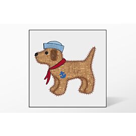GO! Gingham Dog Single #3 Embroidery Designs by V-Stitch Designs