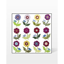 GO! Little Round Flower Embroidery Design by V-Stitch Designs