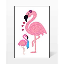 GO! Mom and Baby Flamingo Embroidery by V-Stitch Designs