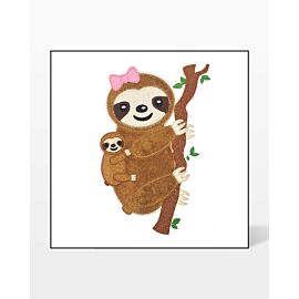 GO! Mom and Baby Sloth Embroidery by V-Stitch Designs