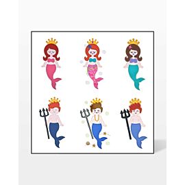 GO! Mermaid King and Queen Set Embroidery by V-Stitch Designs