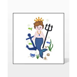 GO! Mermaid King with Anchor Embroidery by V-Stitch Designs