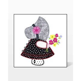 GO! Sunbonnet Sue with Flowers Embroidery Design by V-Stitch Designs