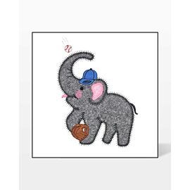 GO! Baseball Elephant Embroidery by V-Stitch Designs