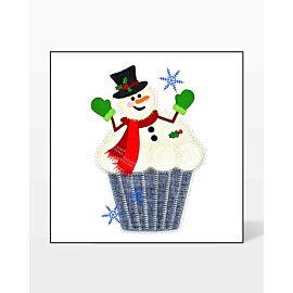 GO! Snowman Cupcake Embroidery by V-Stitch Designs
