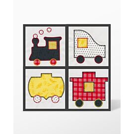 GO! Train Set #1 Embroidery Designs by V-Stitch Designs (VQ-TE01)