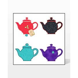 GO! Tea Party Set Embroidery by V-Stitch Designs