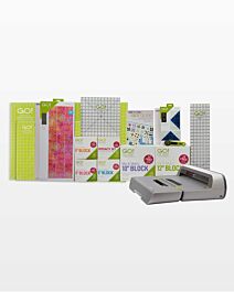 Accuquilt GO! Big Fabric Cutter Starter Set - Included Flying Geese Die, 6″  x 12″ cutting mat, pattern booklet