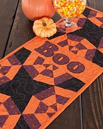 FREE GO! Boo Spider Web Table Runner Pattern